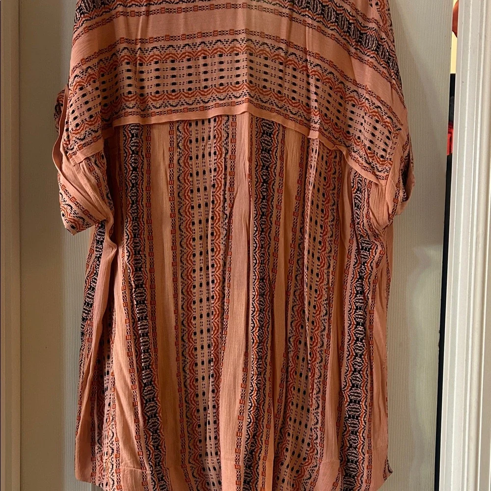 EaselBohemian Striped Women's Top - Pink and Black - Picture 8 of 10